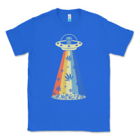 True Royal vintage alien weed pot leaf ufo abduction marijuana cannabis t shirt Classic Tee - linhVisuals
