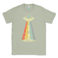 Matcha vintage alien weed pot leaf ufo abduction marijuana cannabis t shirt Classic Tee - linhVisuals