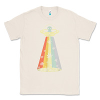 Natural vintage alien weed pot leaf ufo abduction marijuana cannabis t shirt Classic Tee - linhVisuals