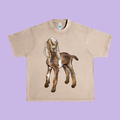 Baby Nubian Goat Urban Heavy Tee Designed By Lillyallendesigns