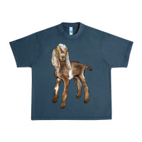 Midnight Navy Baby Nubian Goat Urban Heavy Tee - LillyAllenDesigns