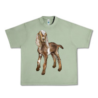 Oil Green Baby Nubian Goat Urban Heavy Tee - LillyAllenDesigns