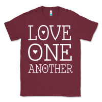Burgundy love one another jesus quote christian t shirt Classic Tee - linhVisuals
