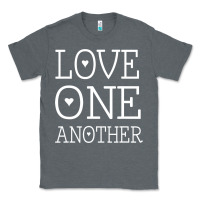 Charcoal Heather love one another jesus quote christian t shirt Classic Tee - linhVisuals