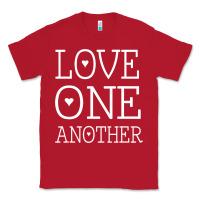 Red love one another jesus quote christian t shirt Classic Tee - linhVisuals