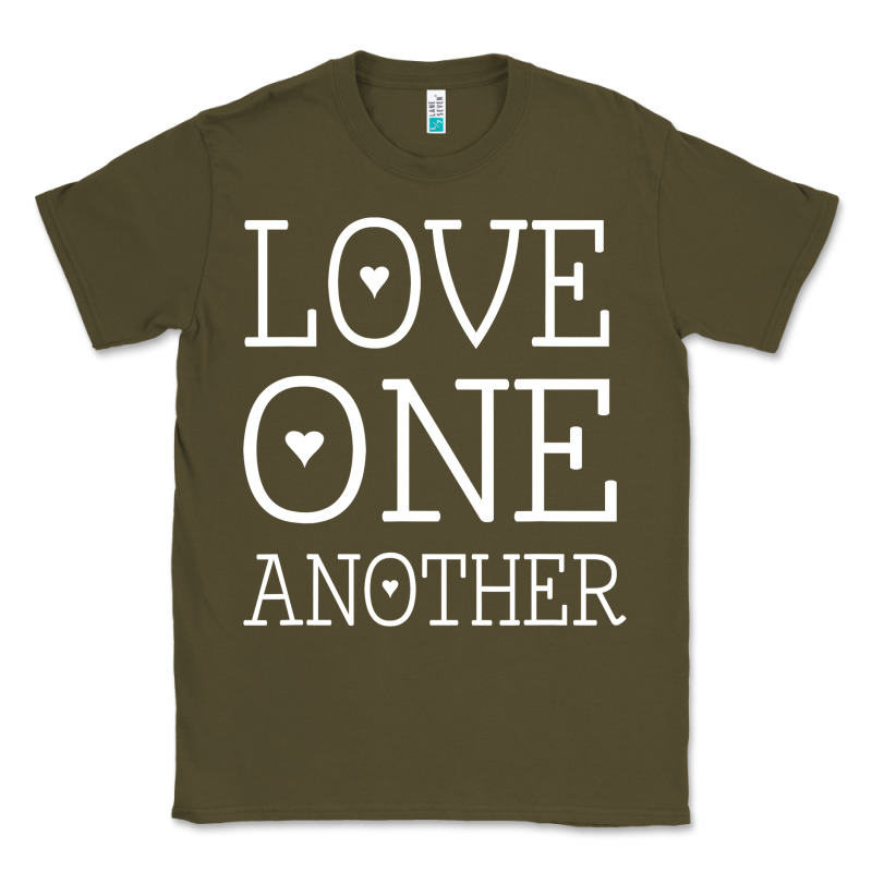Love One Another Jesus Quote Christian T Shirt Classic Tee by linhVisuals | Teevron