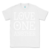 White love one another jesus quote christian t shirt Classic Tee - linhVisuals