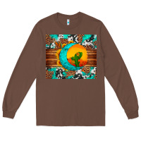 Chestnut sunflower desert cactus turquoise crescent Long Sleeve Tee - Artiststas