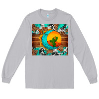 Moon Dust sunflower desert cactus turquoise crescent Long Sleeve Tee - Artiststas