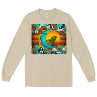 Mushroom sunflower desert cactus turquoise crescent Long Sleeve Tee - Artiststas
