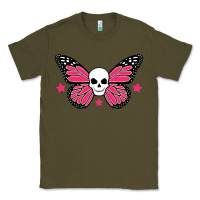 Army Green butterfly skull Classic Tee - linhVisuals