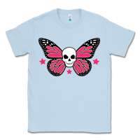 Dusty Blue butterfly skull Classic Tee - linhVisuals