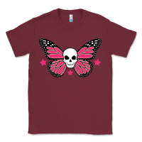 Burgundy butterfly skull Classic Tee - linhVisuals