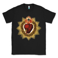 Black sacred heart of jesus catholic devotion t shirt Classic Tee - linhVisuals