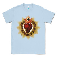 Dusty Blue sacred heart of jesus catholic devotion t shirt Classic Tee - linhVisuals