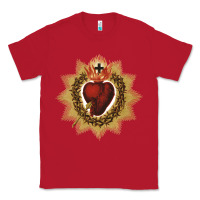 Red sacred heart of jesus catholic devotion t shirt Classic Tee - linhVisuals