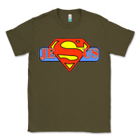 Army Green tshirt my superhero is jesus, faith love god shirt t shirt Classic Tee - linhVisuals