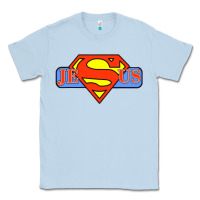Dusty Blue tshirt my superhero is jesus, faith love god shirt t shirt Classic Tee - linhVisuals