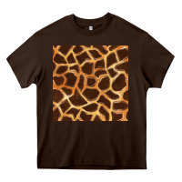 Chocolate Brown giraffe seamless pattern Heavy Core Tee - BundleAndBundleShop