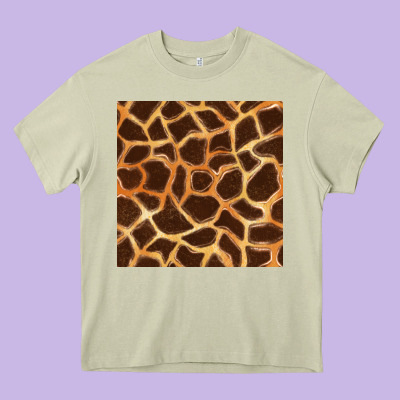 Giraffe Seamless Pattern Heavy Core Tee Designed By Bundleandbundleshop