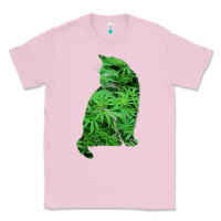 Bubblegum Pink funny cannabis & cat lover marijuana weed smoker art t shirt Classic Tee - linhVisuals