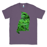 Lavender funny cannabis & cat lover marijuana weed smoker art t shirt Classic Tee - linhVisuals