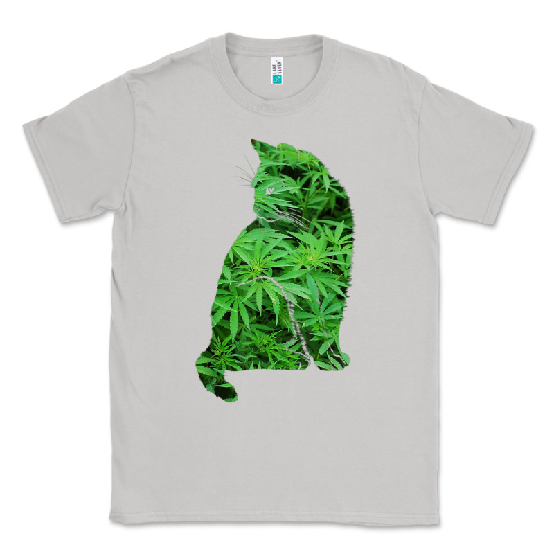 Funny Cannabis & Cat Lover Marijuana Weed Smoker Art T Shirt Classic Tee by linhVisuals | Teevron