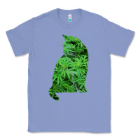 Colony Blue funny cannabis & cat lover marijuana weed smoker art t shirt Classic Tee - linhVisuals