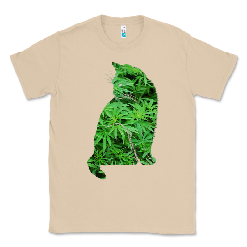 Funny Cannabis & Cat Lover Marijuana Weed Smoker Art T Shirt Classic Tee by linhVisuals | Teevron