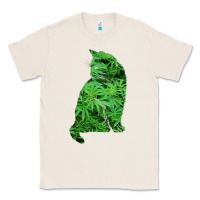 Natural funny cannabis & cat lover marijuana weed smoker art t shirt Classic Tee - linhVisuals