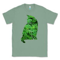 Sage funny cannabis & cat lover marijuana weed smoker art t shirt Classic Tee - linhVisuals