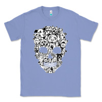Colony Blue funny pitbull skull dog skeleton halloween t shirt Classic Tee - linhVisuals