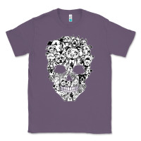 Lavender funny pitbull skull dog skeleton halloween t shirt Classic Tee - linhVisuals