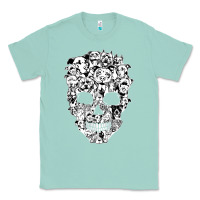 Seafoam funny pitbull skull dog skeleton halloween t shirt Classic Tee - linhVisuals