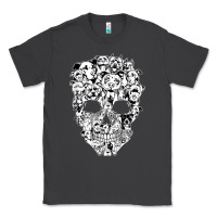 Smoke funny pitbull skull dog skeleton halloween t shirt Classic Tee - linhVisuals