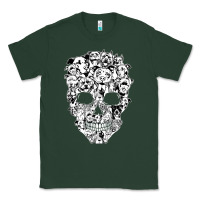 Sports Green funny pitbull skull dog skeleton halloween t shirt Classic Tee - linhVisuals