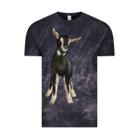 Cloud Black Hand Drawn Baby Alpine Goat Vintage Tee - LillyAllenDesigns