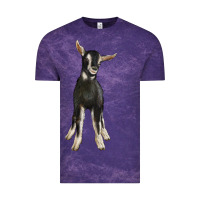 Cloud Purple Hand Drawn Baby Alpine Goat Vintage Tee - LillyAllenDesigns