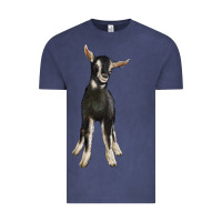 Vintage Denim Hand Drawn Baby Alpine Goat Vintage Tee - LillyAllenDesigns