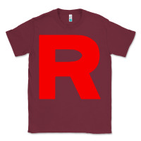 Burgundy team rocket Classic Tee - linhVisuals