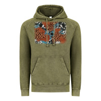 Vintage Olive leopard cowhide background Vintage Hoodie - BarkalooDesign