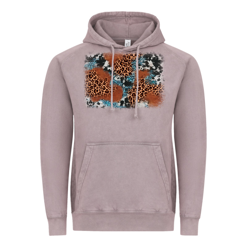 Leopard Cowhide Background Vintage Hoodie by BarkalooDesign | Teevron