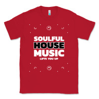 Red soulful house music deep house edm premium t shirt Classic Tee - linhVisuals