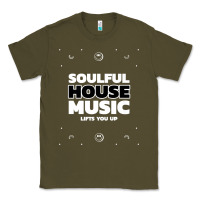 Army Green soulful house music deep house edm premium t shirt Classic Tee - linhVisuals
