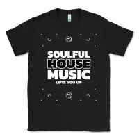 Black soulful house music deep house edm premium t shirt Classic Tee - linhVisuals