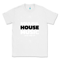White soulful house music deep house edm premium t shirt Classic Tee - linhVisuals