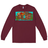 Burgundy brave turquoise leopard cactus and floral arrow licanse plate Long Sleeve Tee - Artiststas