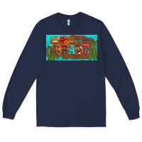 Navy brave turquoise leopard cactus and floral arrow licanse plate Long Sleeve Tee - Artiststas
