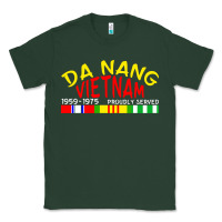 Sports Green da nang vietnam war veteran military Classic Tee - linhVisuals