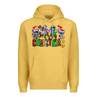 Antique Gold merry christmas stitch Premium Hoodie - AdoDesignShop